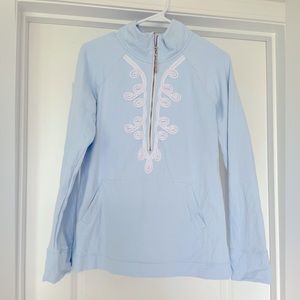 EUC Lilly Pulitzer Skipper Popover Light Pale Blue M Medium